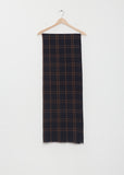 Abhaya Plaid Cashmere Stole — Midnight Blue