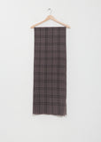 Abhaya Plaid Cashmere Stole — Charcoal