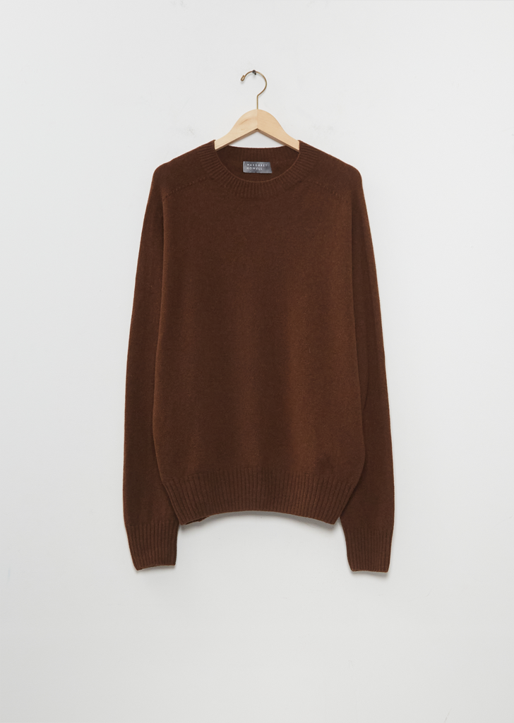 Merino Cashmere Seamless Sweater — Chestnut