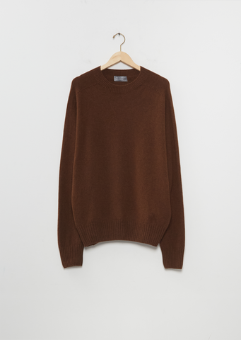 Merino Cashmere Seamless Sweater — Chestnut