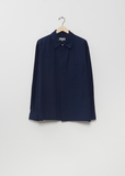 Indigo Poplin Two Pocket Shirt