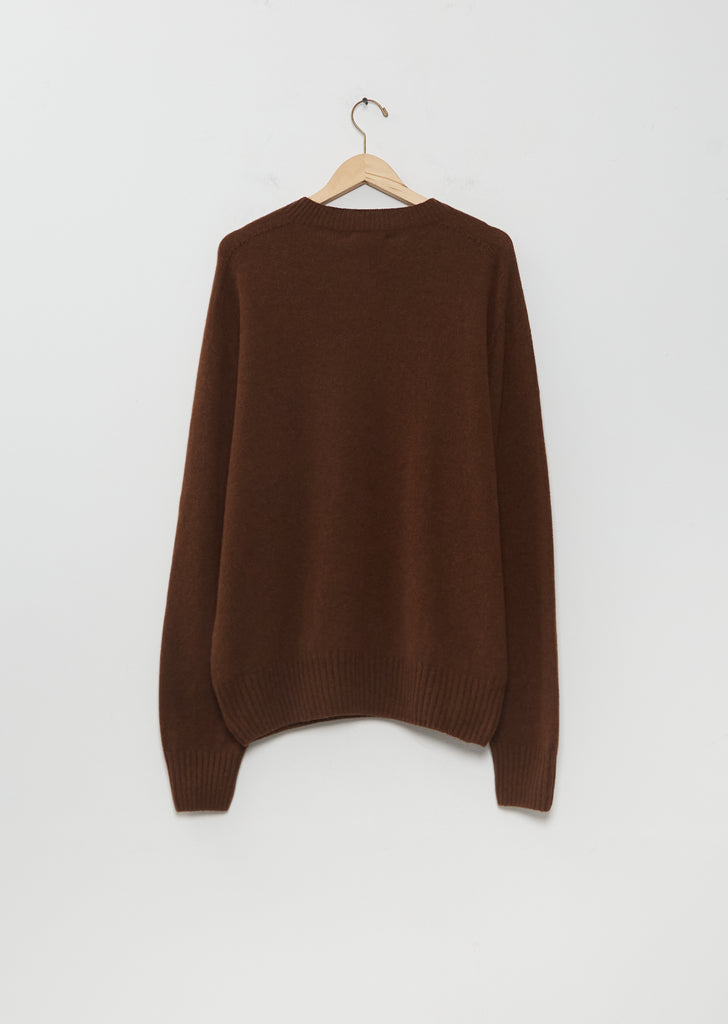 Merino Cashmere Seamless Sweater — Chestnut