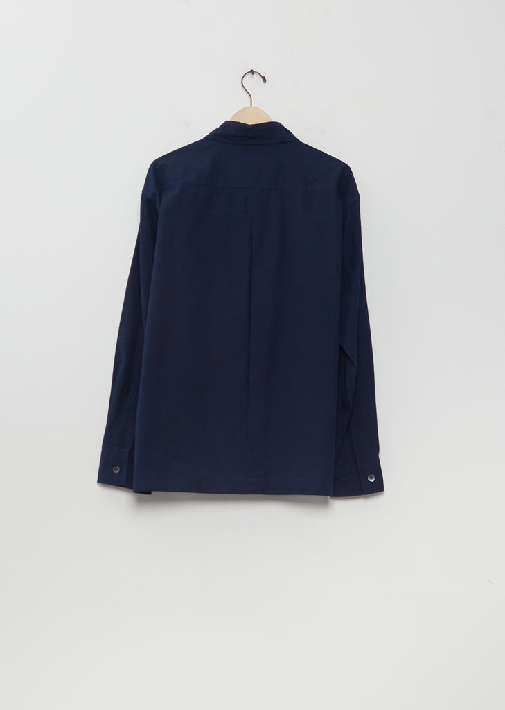Indigo Poplin Two Pocket Shirt