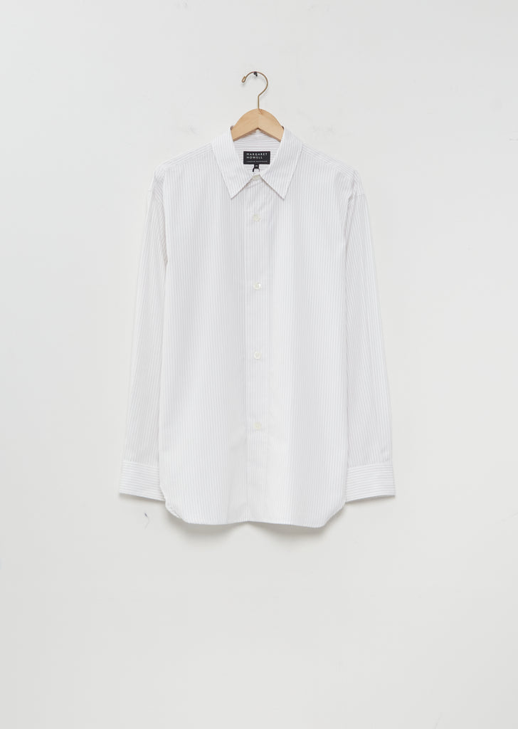 Pencil Cotton Striped Relaxed Shirt