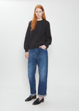 x La Garçonne Marin Fisherman Cashmere Sweater — Dark Grey