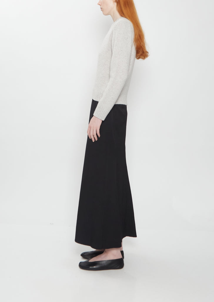 x La Garçonne Helen Marled Cashmere Sweater — Pale Grey