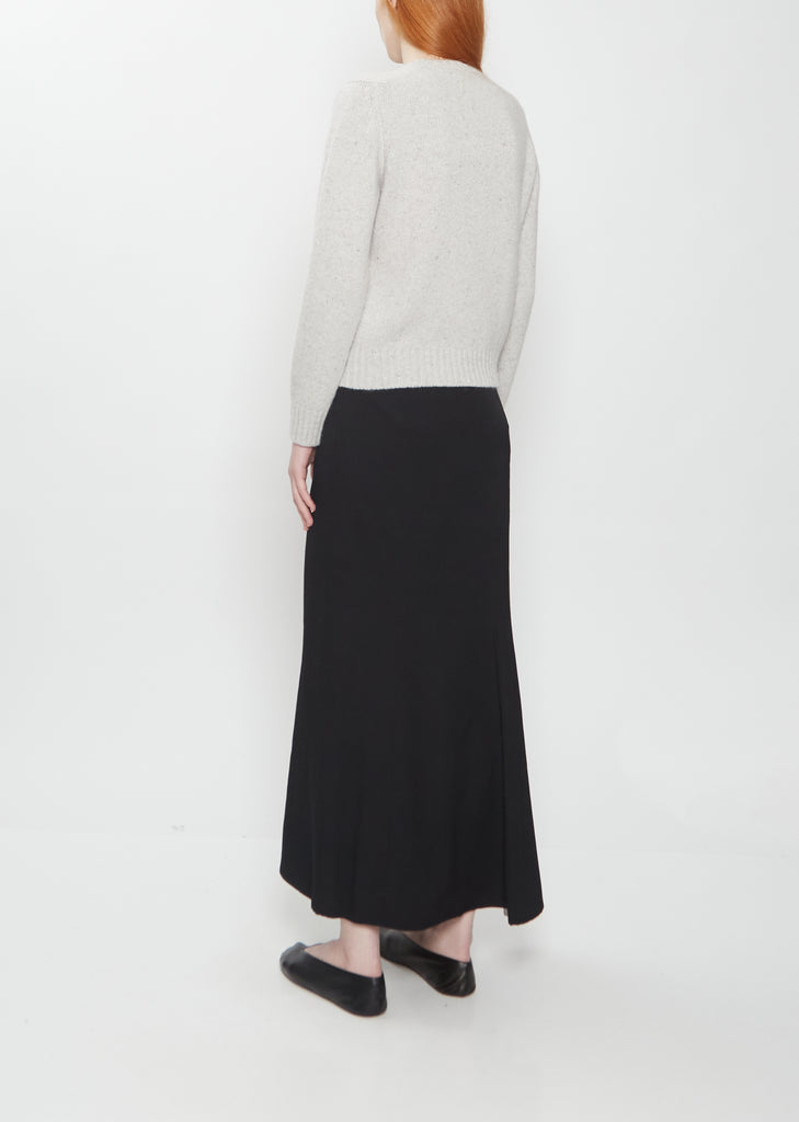 x La Garçonne Helen Marled Cashmere Sweater — Pale Grey