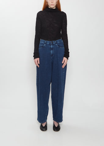 Side Braid Denim Pant