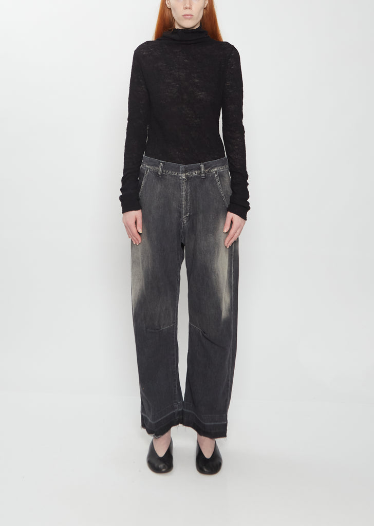 Wide Spotten Denim Pant