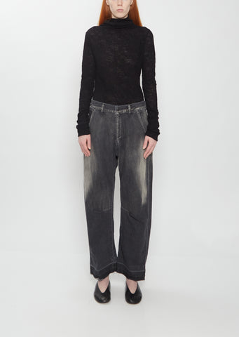 Wide Spotten Denim Pant
