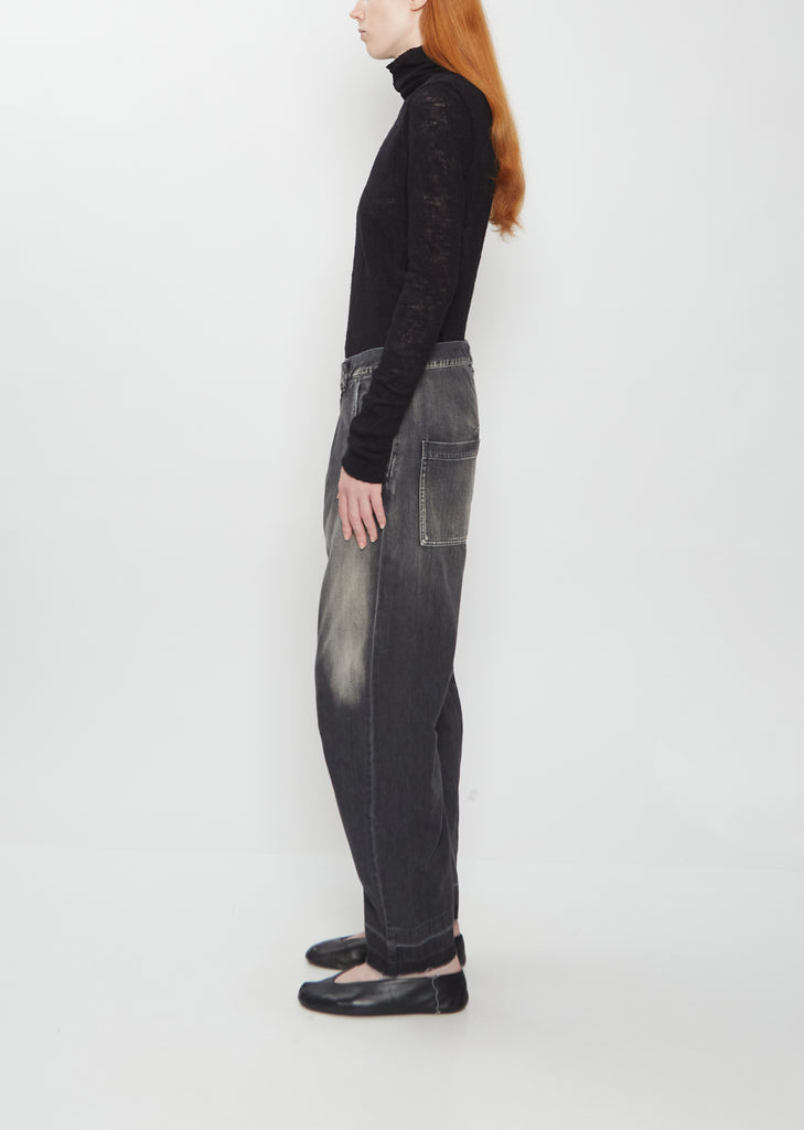 Wide Spotten Denim Pant