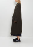 Wool Felt Collarless Coat