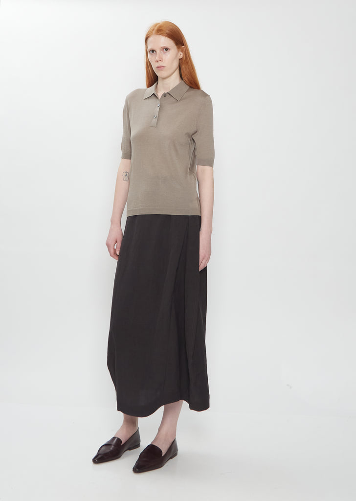 Short Sleeve Polo — Taupe