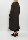 Wool Felt Collarless Coat