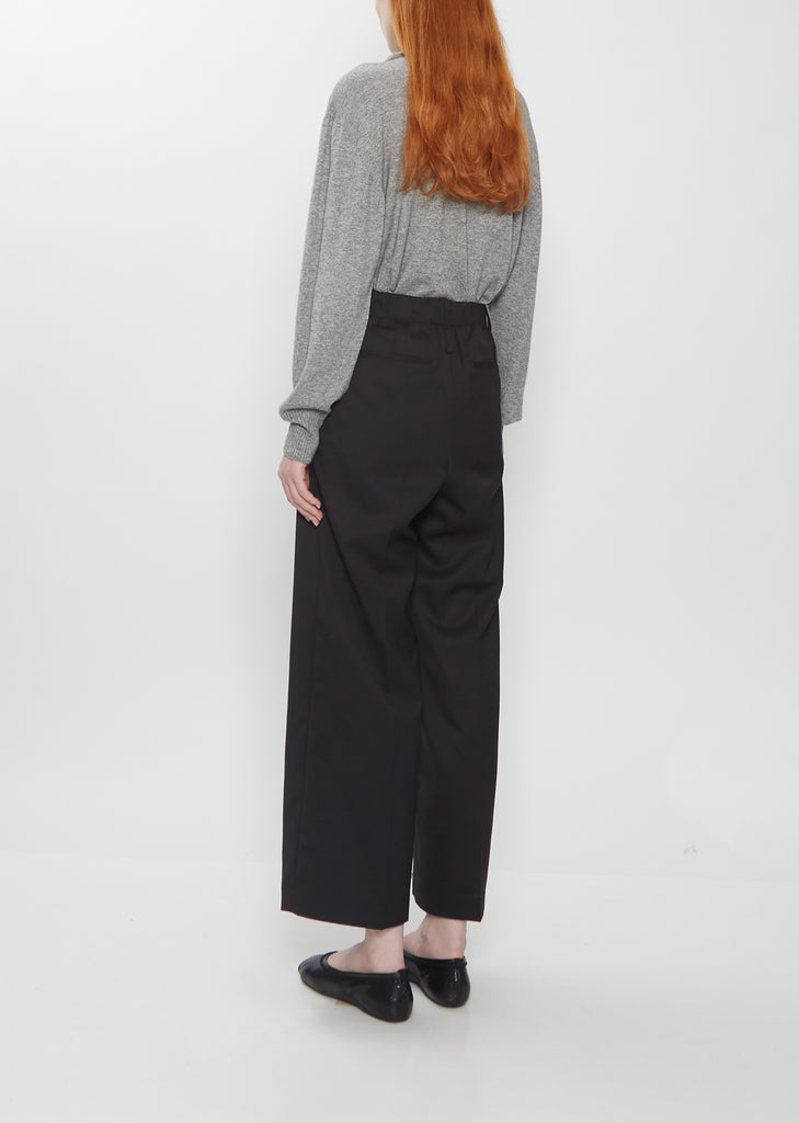 Lustrous Wool Pants
