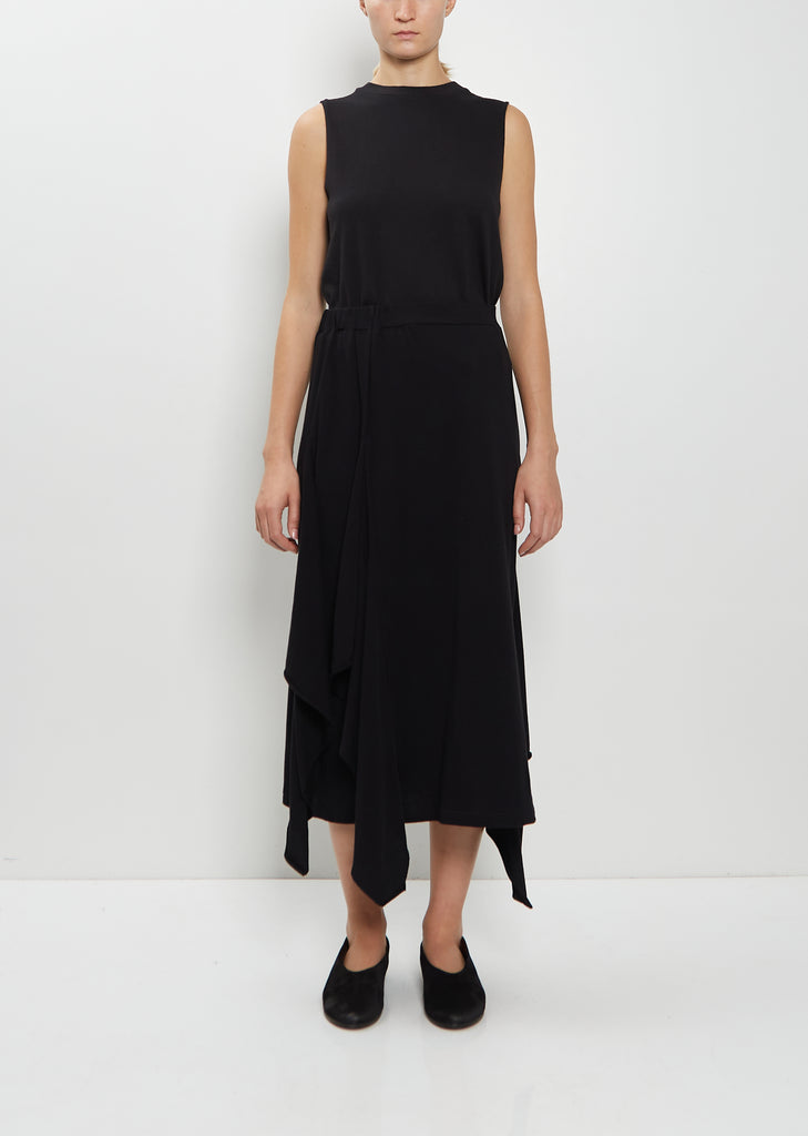 Cotton Jersey Draped Skirt