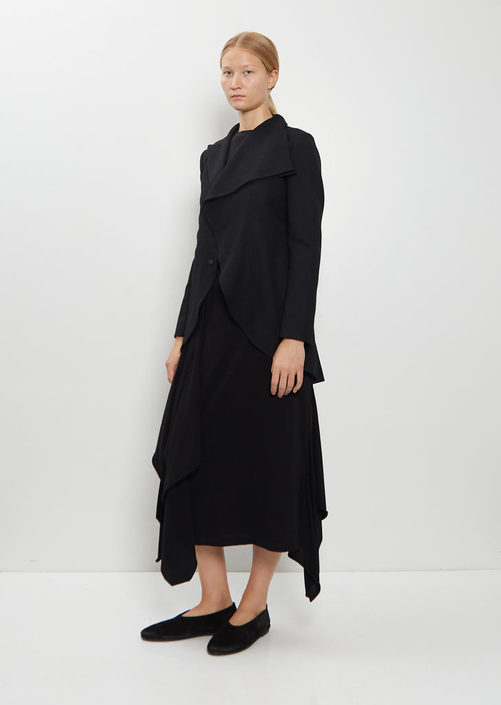 Asymmetric Rounded Hem Jacket