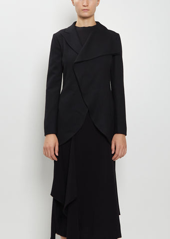 Asymmetric Rounded Hem Jacket
