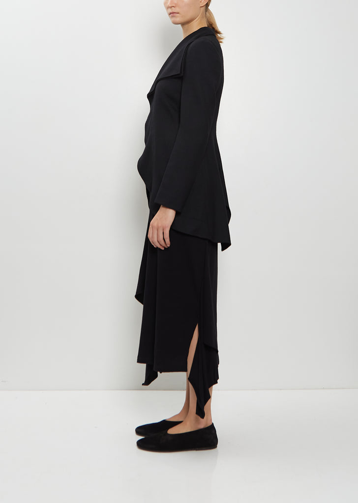 Asymmetric Rounded Hem Jacket