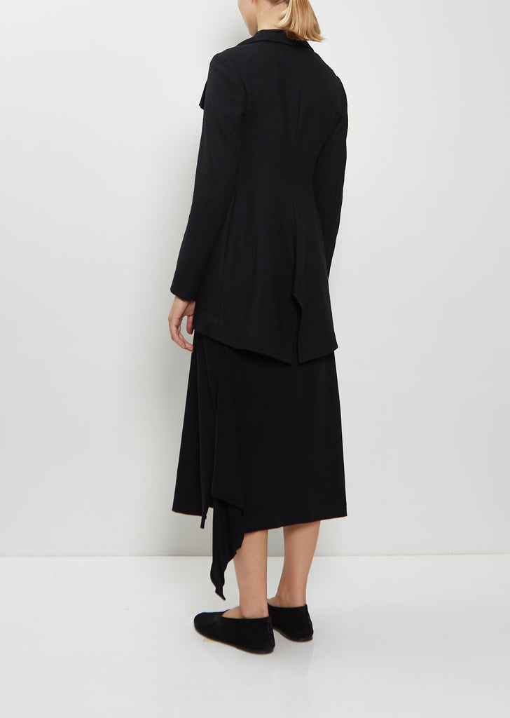 Asymmetric Rounded Hem Jacket