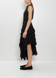 Wool Gauze Asymmetric Skirt