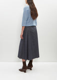 Brushed Cotton Celebrate Flare Skirt — Blue