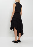 Wool Gauze Asymmetric Skirt