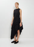 Wool Gauze Asymmetric Skirt