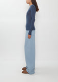 Fluffy Cashmere Nylon Jersey Long Sleeve Tee