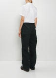 Washed Cotton Canvas Duck Pants — Green