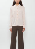 High Gauge Cashmere Shirt Cardigan — Light Pink