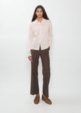 High Gauge Cashmere Shirt Cardigan — Light Pink