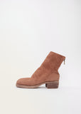 Back Zip Leather Boot