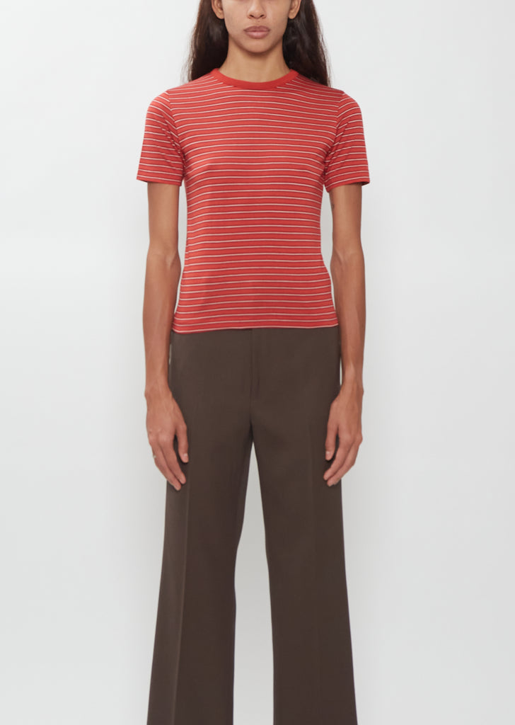 Soft Wool Stripe Jersey Tee
