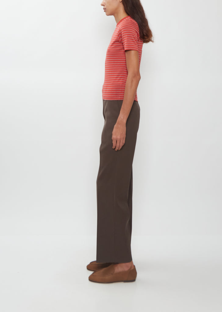 Soft Wool Stripe Jersey Tee