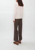 High Gauge Cashmere Shirt Cardigan — Light Pink