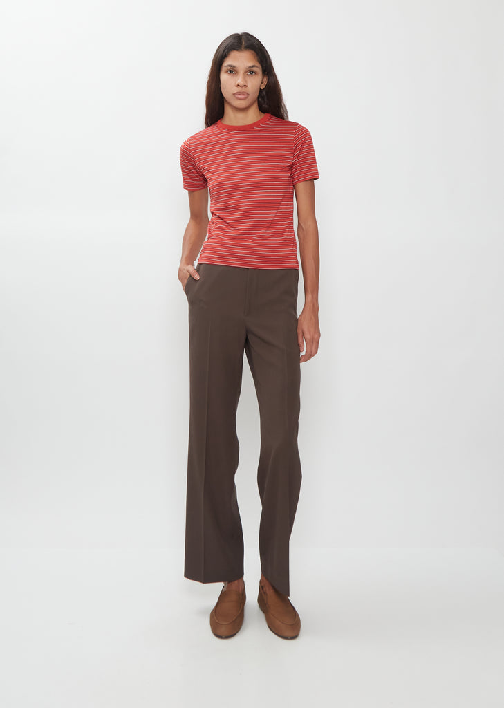 Soft Wool Stripe Jersey Tee
