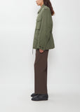 Brushed Silk Linen Padded Blouson