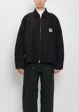 Washed Cotton Canvas Duck Jacket — Black