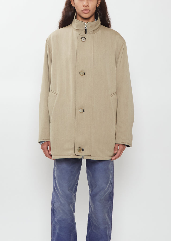 Reversible Wool Nappa Leather Coat