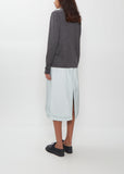 High Gauge Cashmere Shirt Cardigan — Charcoal
