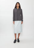 High Gauge Cashmere Shirt Cardigan — Charcoal