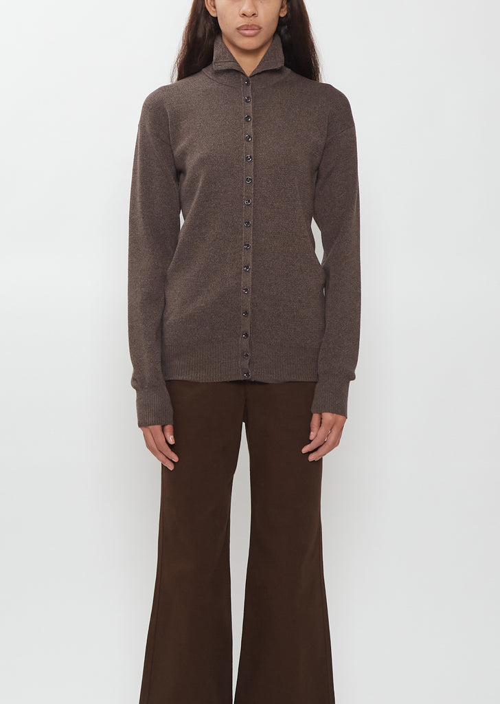 Buttoned Wool Cardigan