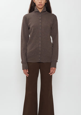 Buttoned Wool Cardigan