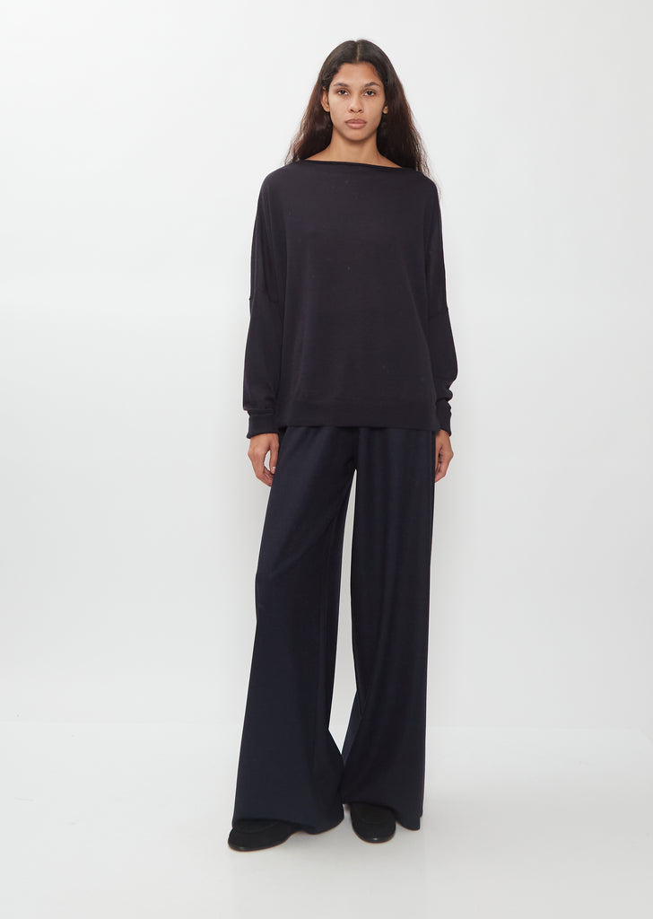 Wool Flannel Pajama Pants — Midnight