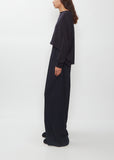 Wool Flannel Pajama Pants — Midnight