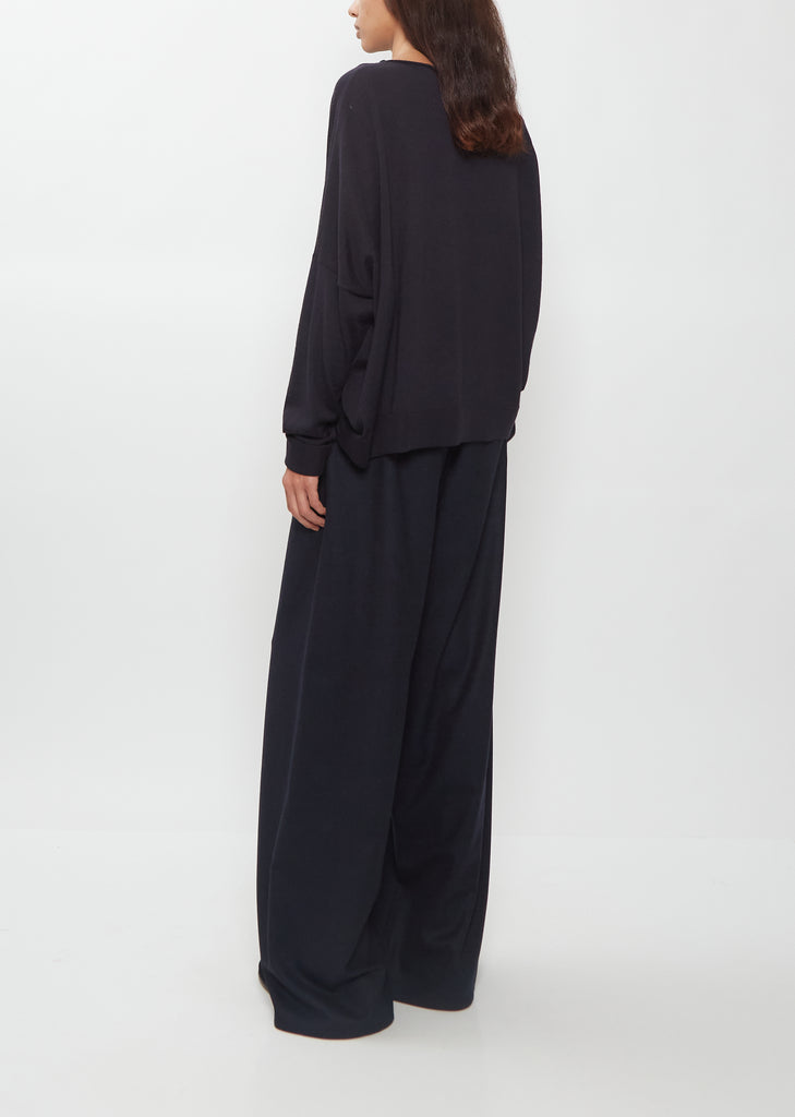 Wool Flannel Pajama Pants — Midnight