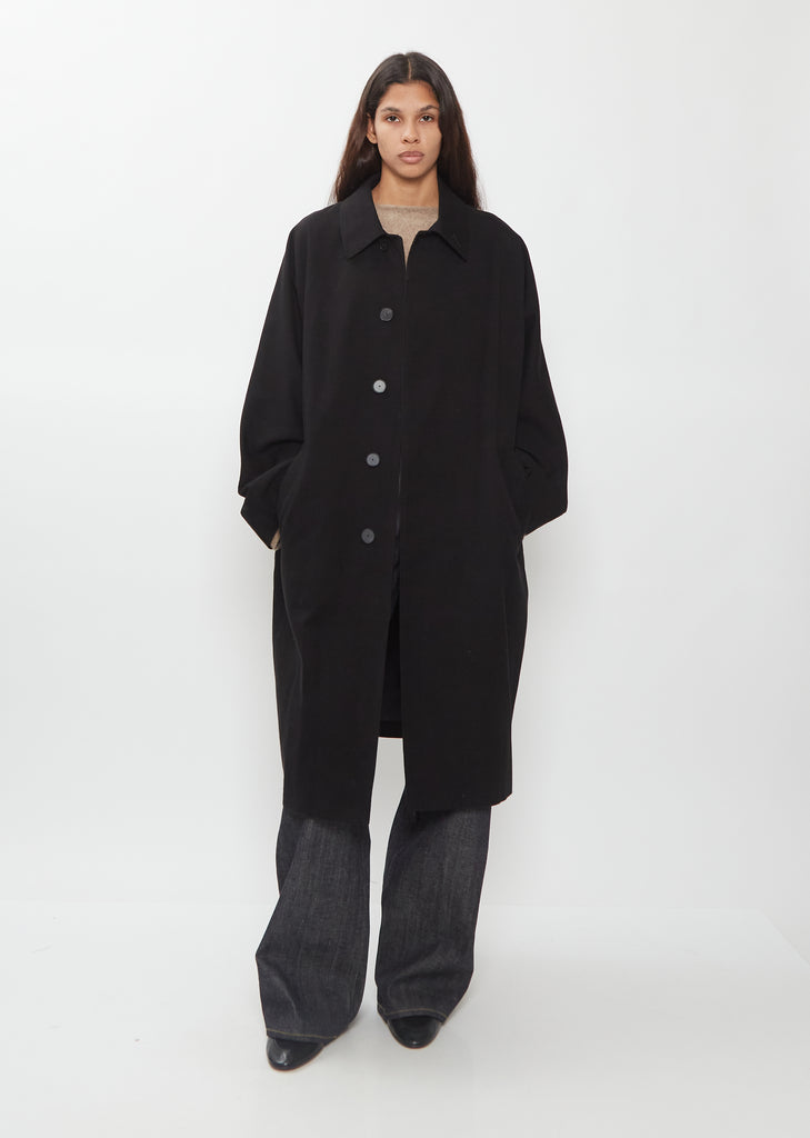Dolman Silk Balmacaan Coat