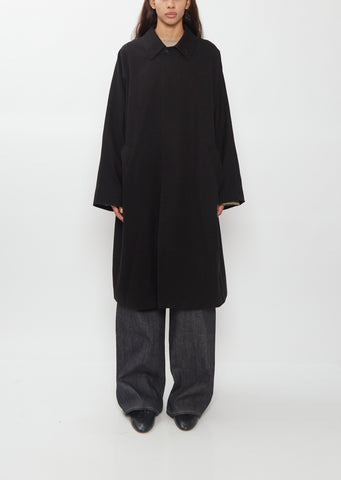 Dolman Silk Balmacaan Coat