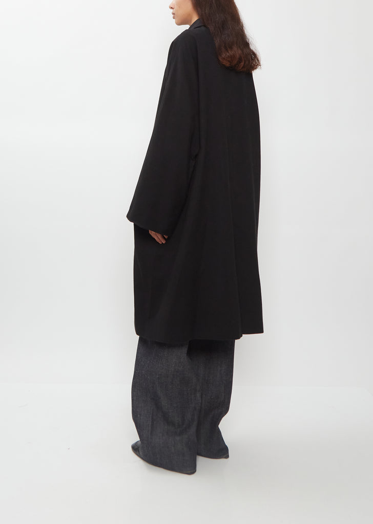 Dolman Silk Balmacaan Coat